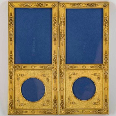 Un Cadre Photo Paravent En Bronze Doré, Fin XIXème Siècle