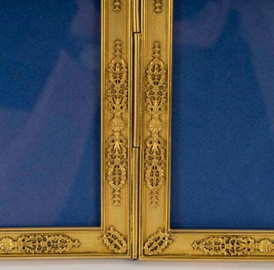 Un Cadre Photo Paravent En Bronze Doré, Fin XIXème Siècle