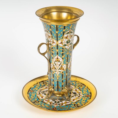 A Cloisonné Bronze Cup by F. Barbedienne