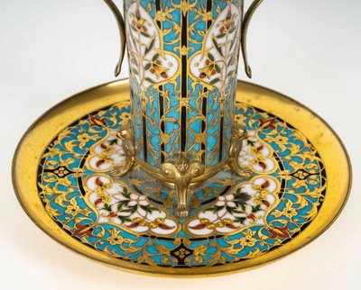 A Cloisonné Bronze Cup by F. Barbedienne