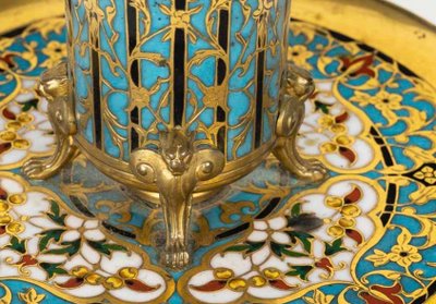 A Cloisonné Bronze Cup by F. Barbedienne