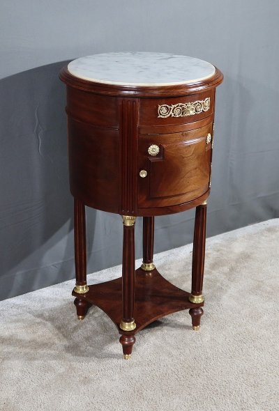 Petite Table Tambour en Acajou, style Louis XVI – Fin XIXe