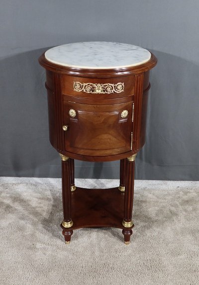 Petite Table Tambour en Acajou, style Louis XVI – Fin XIXe