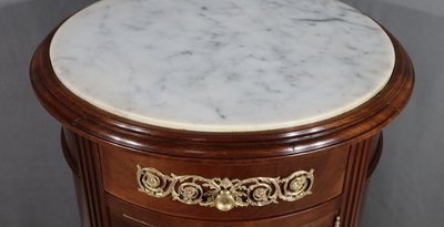Petite Table Tambour en Acajou, style Louis XVI – Fin XIXe
