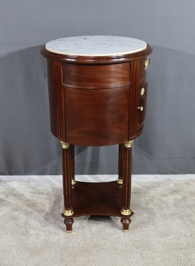 Petite Table Tambour en Acajou, style Louis XVI – Fin XIXe