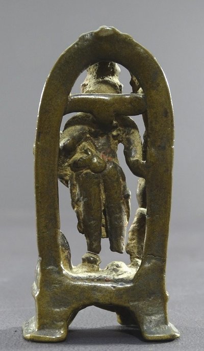 ndia, 16th Century, Very Old Bronze Jain Statue Of The Goddess Ambika.
