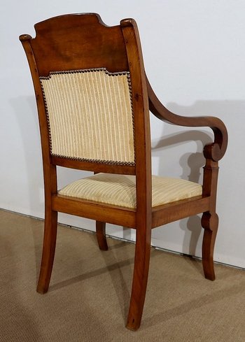 Paire de Fauteuils à Crosse en Noyer, époque Restauration – 1ère partie du XIXe 