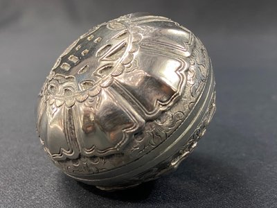 Boite à opium en argent massif Chine XIXe