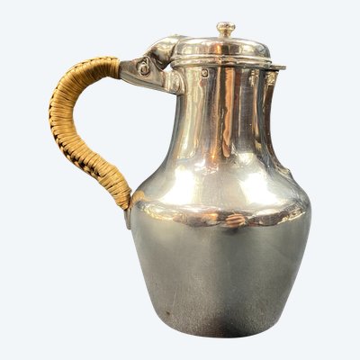 Coquemar laitière XIXe en argent massif