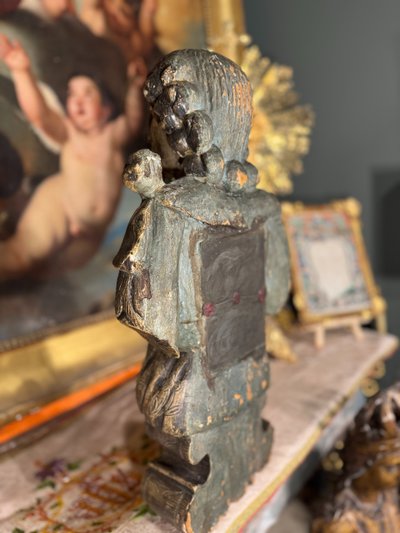 Pair Of Reliquary Bust St John The Baptist And St Francis - 18th century