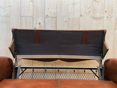 Art-Deco-Schlafsofa aus Leder