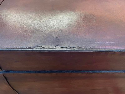 Art-Deco-Schlafsofa aus Leder