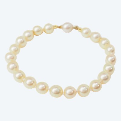 Bracciale in oro giallo e perle coltivate