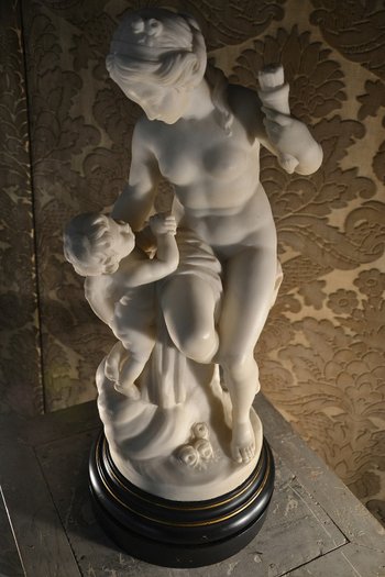 Marble subject after FALCONET, F.BARBEDIENNE editor