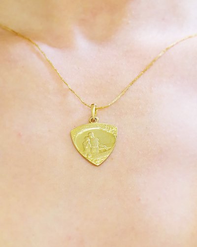 Pendentif Grand Amour Art Nouveau En Or 18 Karats, Edmond Rostand, Bijou Ancien