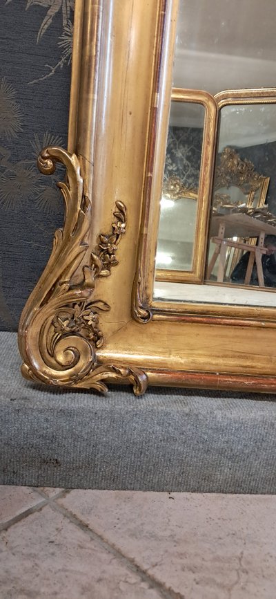 Specchio del XIX secolo in stile Luigi XV 170 x113
