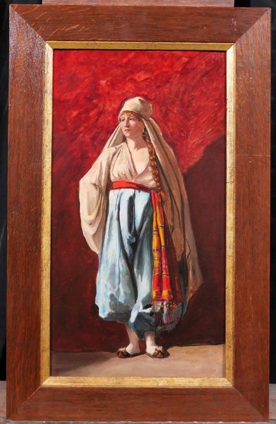 Emile TREMBLAY 1855-1935 Porträt einer Frau in orientalischem Kostüm, Gemälde, um 1900 orient