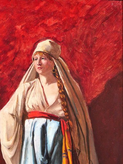 Emile TREMBLAY 1855-1935 Porträt einer Frau in orientalischem Kostüm, Gemälde, um 1900 orient