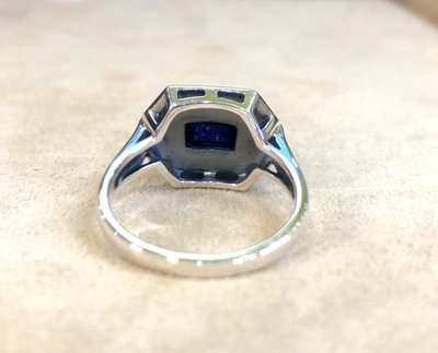 Anello in lapislazzuli e marcasite
