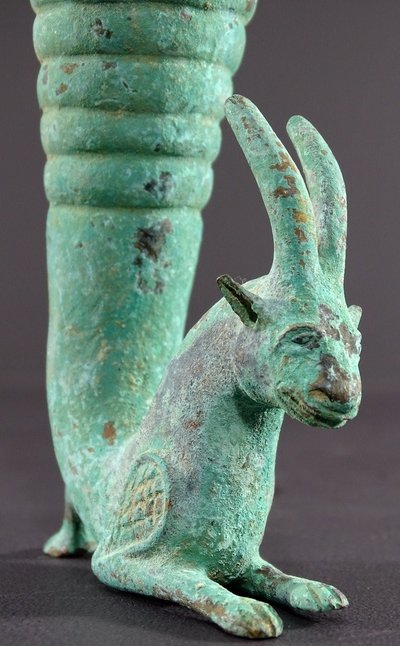 Bactrian Civilization, 3rd Century B.C., Rare Rython Bronze Antelope design.