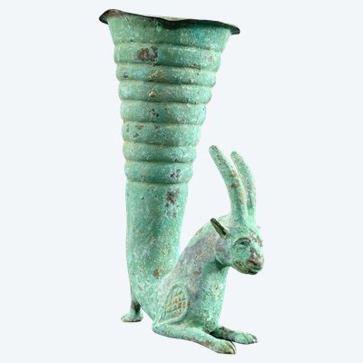 Bactrian Civilization, 3rd Century B.C., Rare Rython Bronze Antelope design.