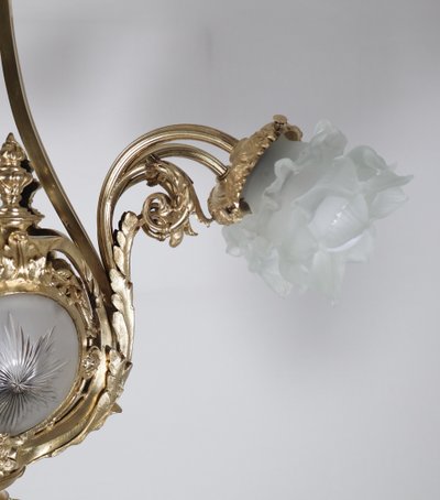 Lustre en bronze doré  A Delafontaine  époque Napoléon III 