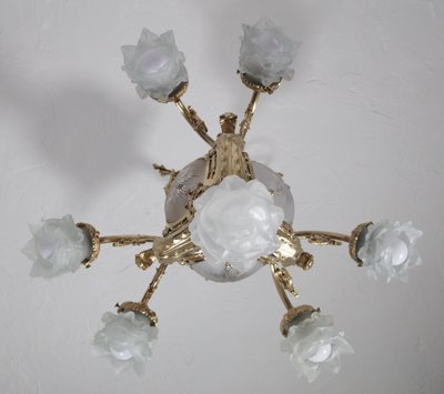 Lustre en bronze doré  A Delafontaine  époque Napoléon III 