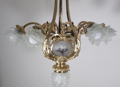 Lustre en bronze doré  A Delafontaine  époque Napoléon III 