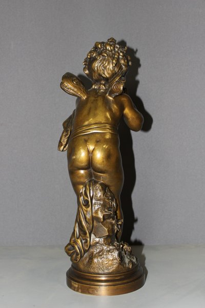 Bronzo di Auguste Moreau dopo La fata che fischia 1880 circa