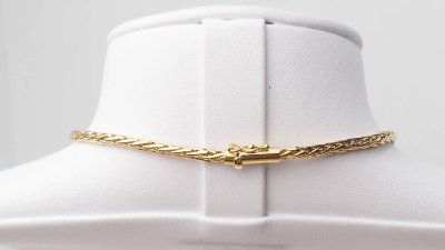 Collier maille palmier en or jaune