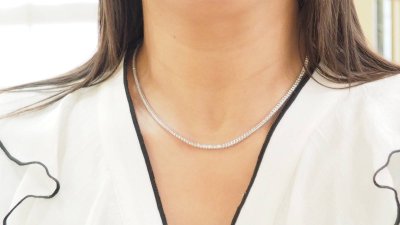 Collier rivière en or blanc et diamants 2,37cts