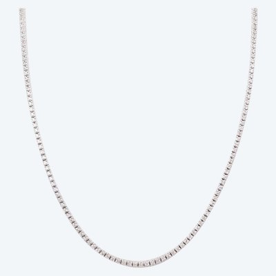 Collier rivière en or blanc et diamants 2,37cts