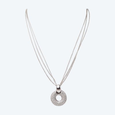 Collier en or blanc et diamants