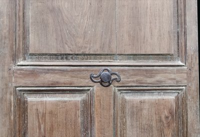 Antique Oak Door With 18th Century Hardware ZK