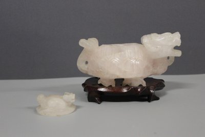 Schildkröte Aus Rosenquarz , China XX