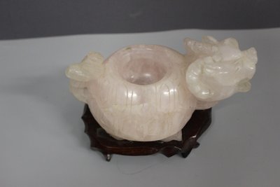 Schildkröte Aus Rosenquarz , China XX