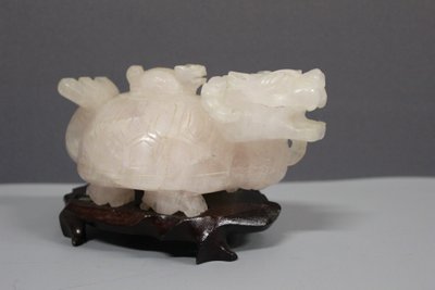 Schildkröte Aus Rosenquarz , China XX
