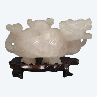 Schildkröte Aus Rosenquarz , China XX