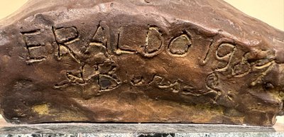 Important Bronze on Terrace Signed and Dated