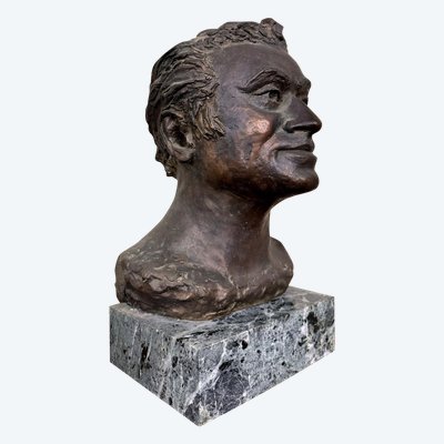 Important Bronze on Terrace Signed and Dated