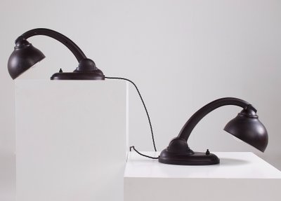 Paire de lampes Art Déco en bakélite.