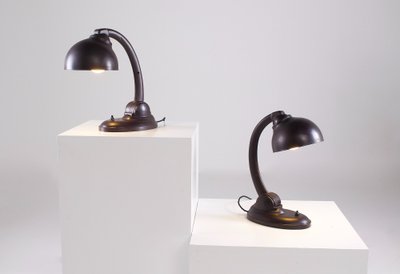 Paire de lampes Art Déco en bakélite.