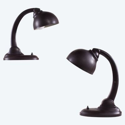 Paire de lampes Art Déco en bakélite.
