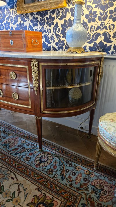 C.mauter, Large Commode Néoclassique Aux Attributs Des Sciences