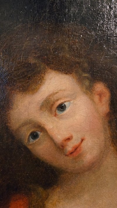 Huile sur Toile portrait intime d’une femme, XVIIIème