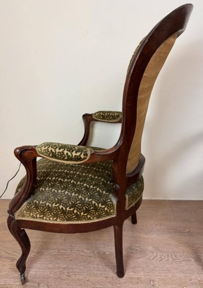 Pair Of Louis XV Style Mahogany Armchairs XIXth Century