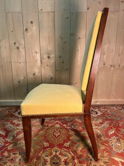 6 chaises en acajou  dans le goût Arbus 