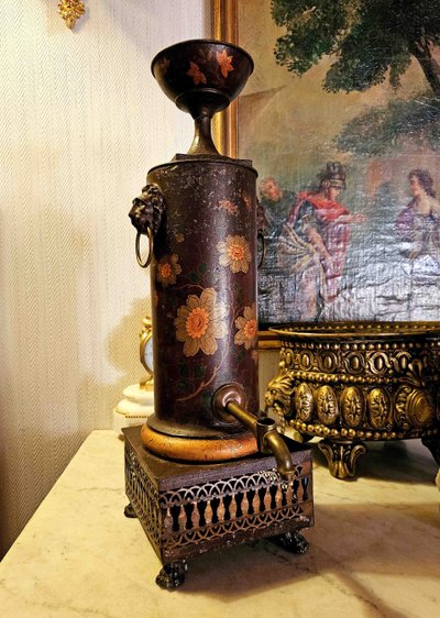 Fontaine à Thé En Tôle Peinte XIXème