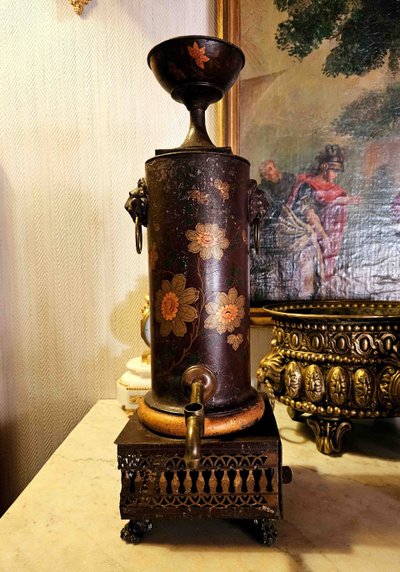 Fontaine à Thé En Tôle Peinte XIXème