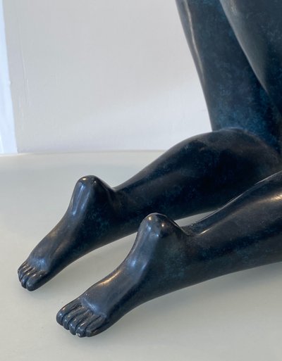 Jean LANIAU (1931) Nudo femminile Bronzo con patina blu Prova 2/8